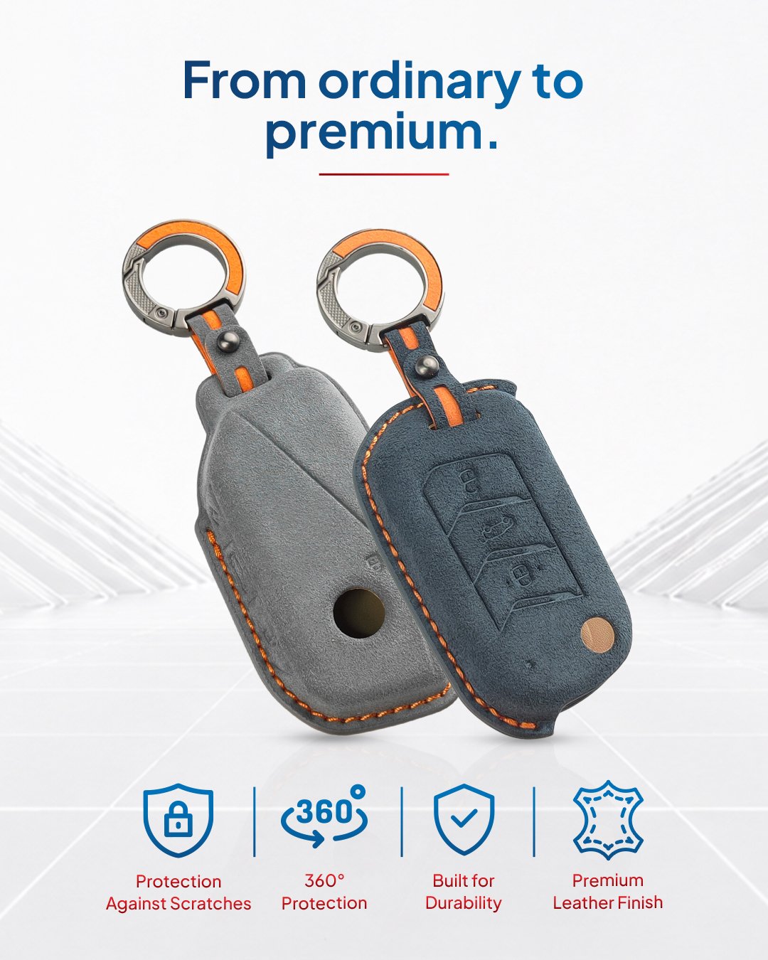 Alcantara Leather Key Cover – Jeep (ALC-28) feature 3