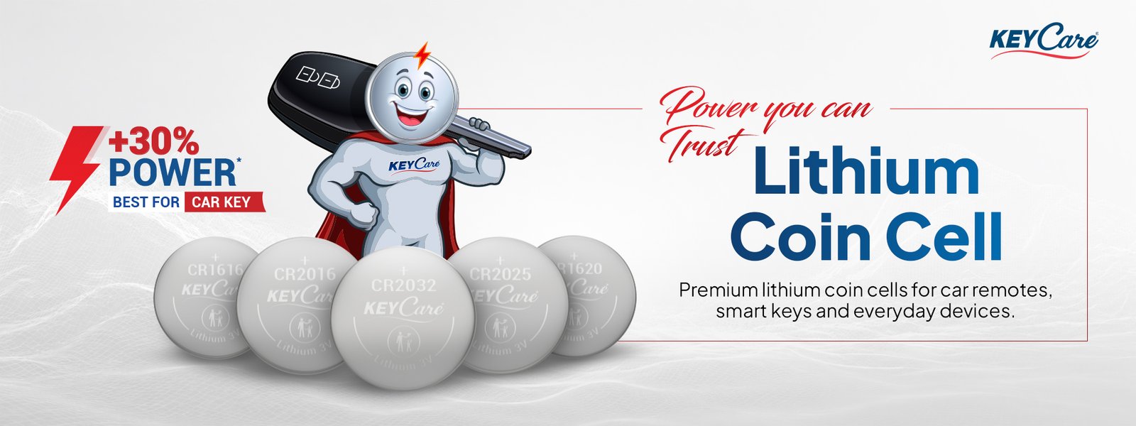 KeyCare CR2025 Coin Cell Battery feature 1