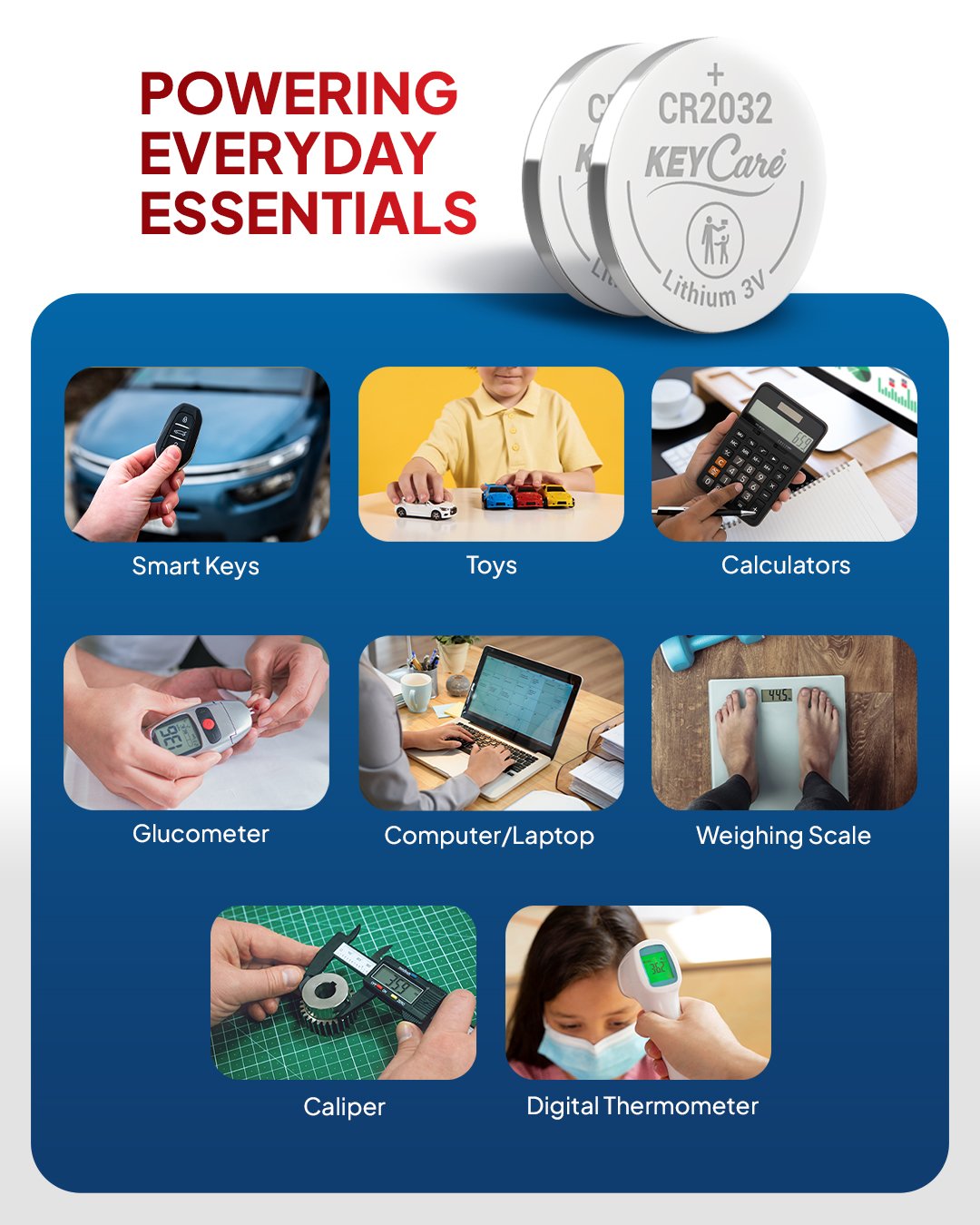 KeyCare CR2025 Coin Cell Battery feature 3