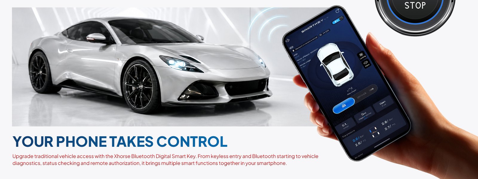 Bluetooth Digital OBD Smart Key feature 3