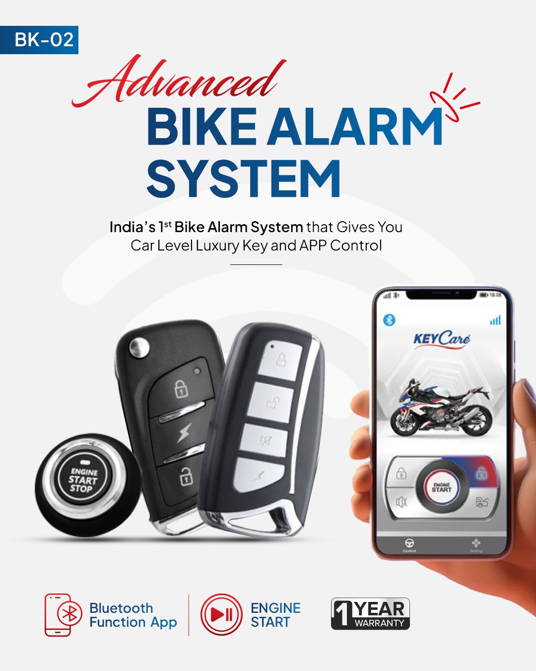 Bike Alarm System with Push Button [BK-02] feature 1