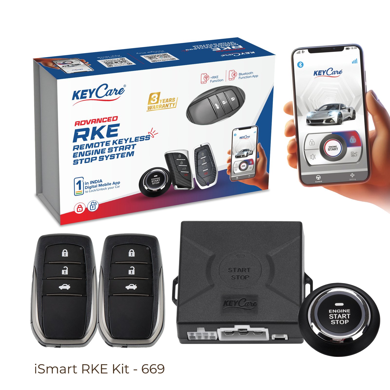 iSmart RKE Kit | Remote Keyless Entry + Mobile App
