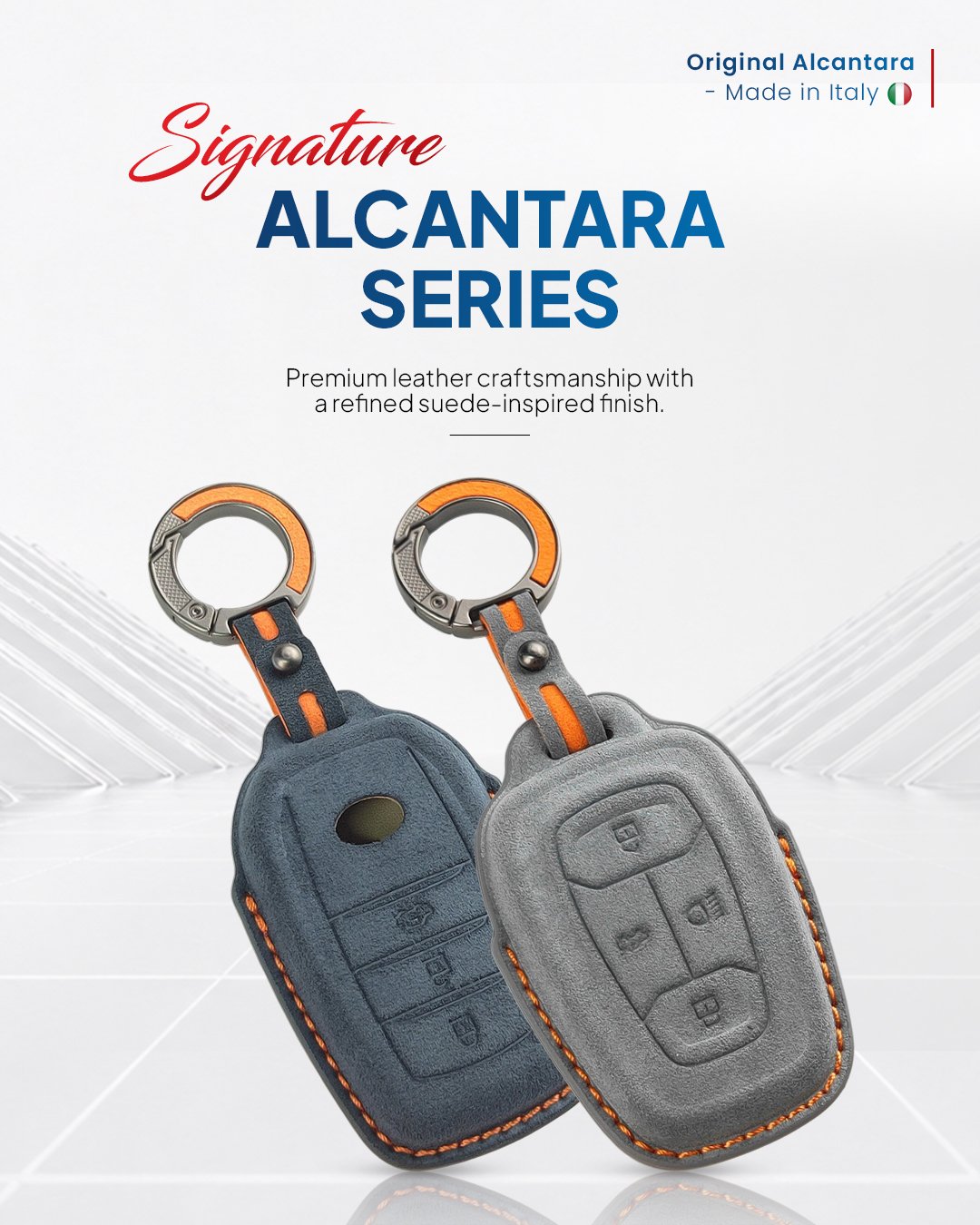 Alcantara Leather Key Cover – Jeep (ALC-28) feature 1